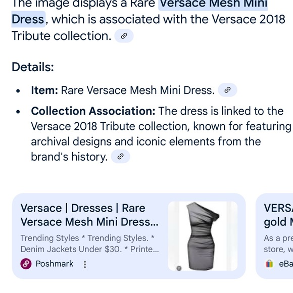 AUTH NWT Vintage Rare VERSACE Black Mesh Dress 10 46 Asymmetrical sheer Archive - Picture 8 of 10